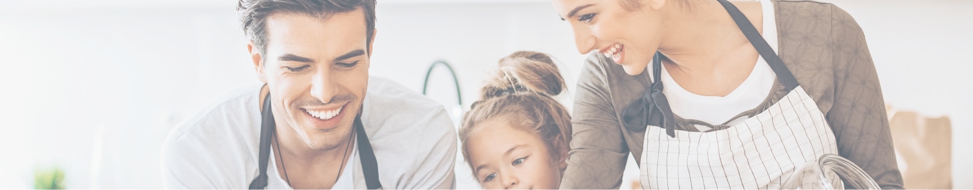 Family in kitchen together