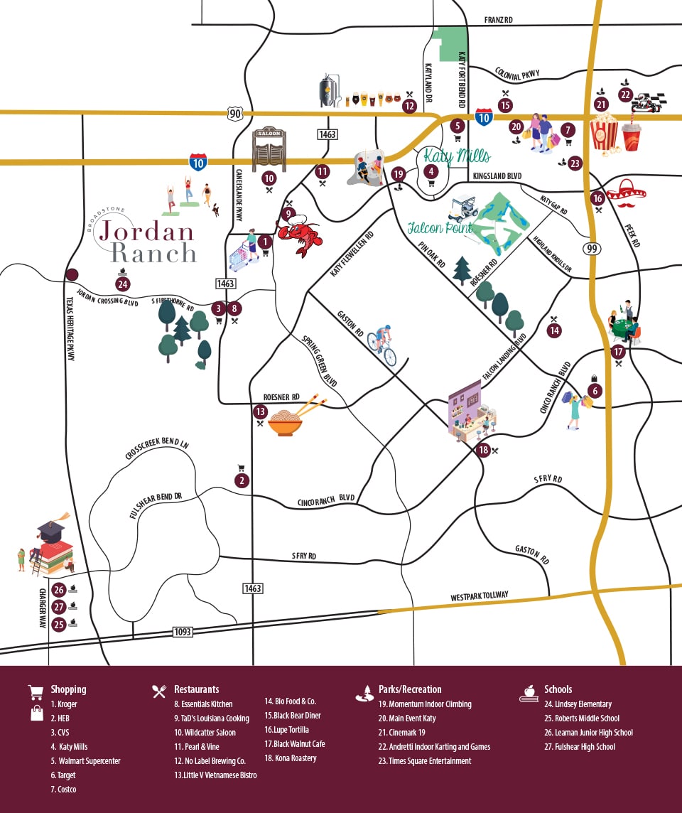 Detailed Neighborhood map of Jordan Ranch